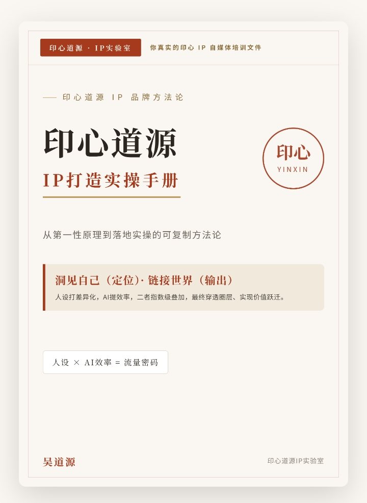 印心道源IP打造实操手册 封面